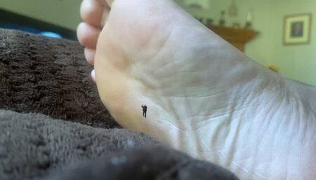 Playful Teenie Climbing all over Giantess Giant Soles 4k