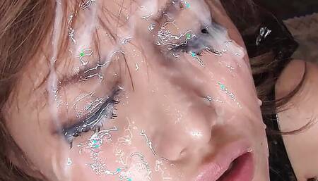 Massive Bukkake Facial at uncensored JAV Porn for Skinny Japanese Teen at Full Movie
