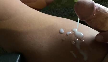 Shooting a Big Creamy Load on My Thigh