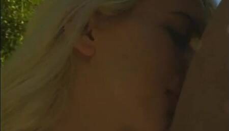 Cute busty blonde femme fatale getting laid