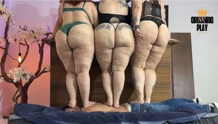 3 Heavy Women TRAMPLING