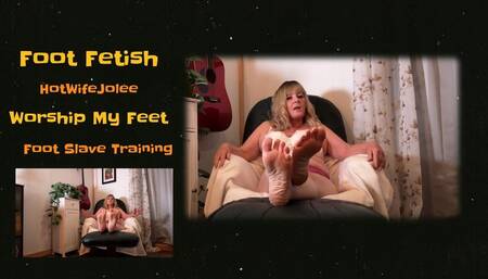 Foot Fetish: Foot Slave Worship Training Video By HotWifeJolee