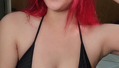 Yes, I love to blow my smoke in your face - Marlboro red, red big natural lips