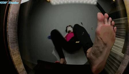 GIANT DR tracks down puny patients! GIANTESS BARE FEET CRUSH! Pt 3 - MOV