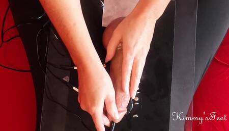 Cruel Femdom ESTIM shocks cock board cum denial deep urethral sounding and vibrator ruined orgasm