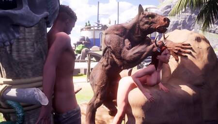 Bonded Cuck Boyfriend Watches His Redhead Girl Creampied by Monster Cock Minotaur