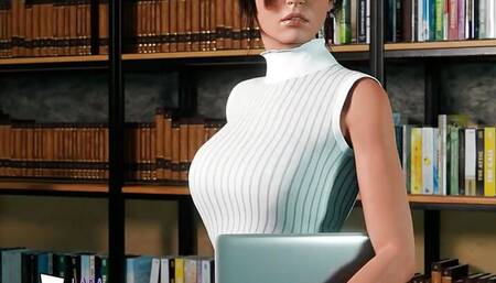 Lora Croft Adventures - Librrians Pussy she's not wearing panties