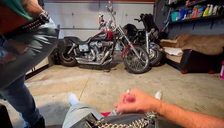 Hot Biker Chic Fucked at Halloween Party!