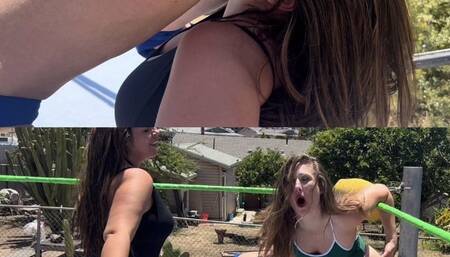 Nadia sapphire vs Becky wreckie (low blows and stink faces)