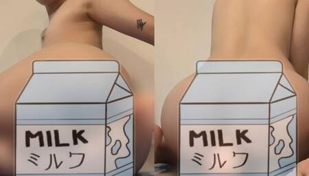 Femboy fuck herself with dildo and cum handsfree ????