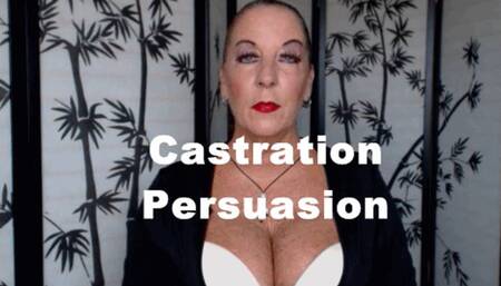 Castration Persuasion Goddess Natasha shares the reasons and eroticism of extreme Femdom of male castration and gelding as males are neutered and made a eunuch HD (MP4)