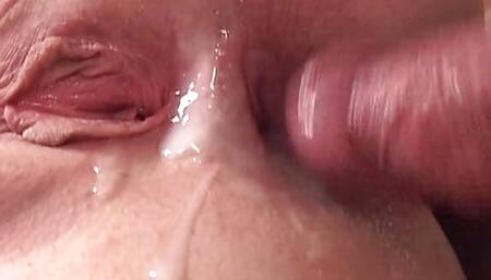 Redhead French babe enjoys a warm anal creampie