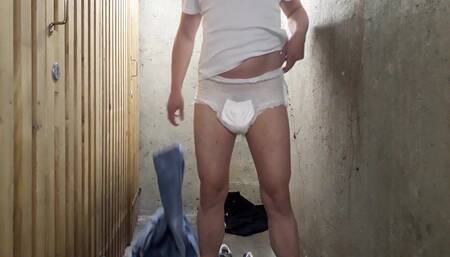 Take off my wet diaper