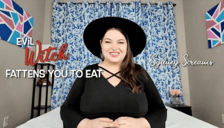 Evil Witch Fattens You to Eat - Witch Sydney Screams Wants to Fatten You so She Can Vore You - 720 mp4