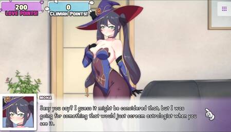 Waifu Hub S5- Mona Genshin Impact [ Parody Hentai game PornPlay ] Ep.1 the sexy naked astrologist