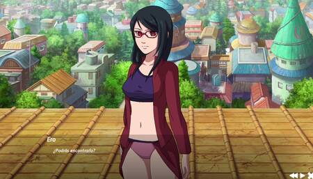 Betting with Sarada to show us her tits - Naruto Family Vacation - [Scene + Download]