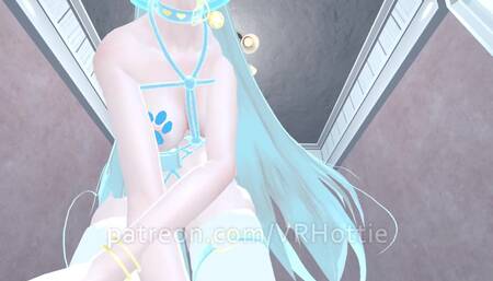 Blue Haired Cat Rope Bondage Headphones White Thicc Thighs Face Sits Riding BDSM POV Lap Dance