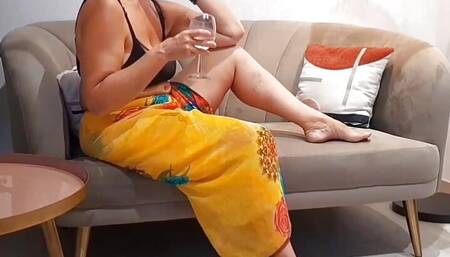 Blonde Wife, Amateur Mature Enjoys Sex Games in Evening Light