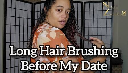 Long Curly Hair Brushing Before My Date 1080