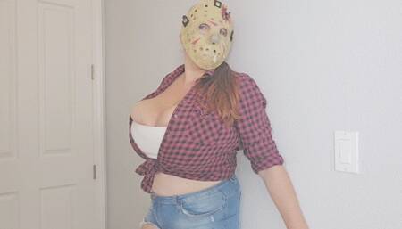 Naughty Stepsister Scares Her sBrother and Gives Him a Boner