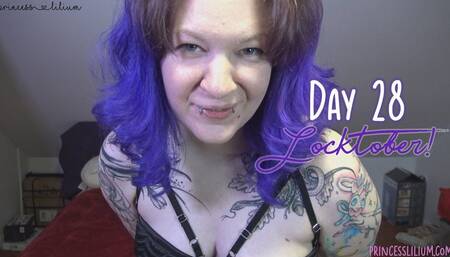 Tattooed brat femdom Princess Lilium gives you Locktober day 28 task! Edging, public play, tease and denial! (SD mkv)