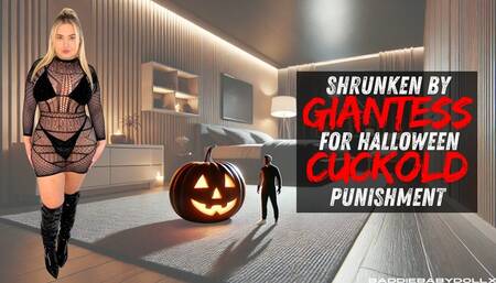 Shrunken by Giantess for Halloween Cuckold Punishment