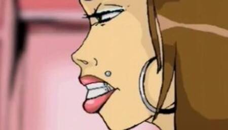 Hentai slut shows off her body and big tits