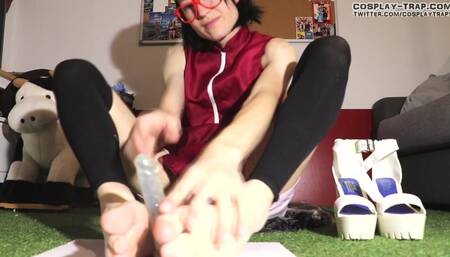 Sarada Feet and Ass Play Trap Cosplay Teaser