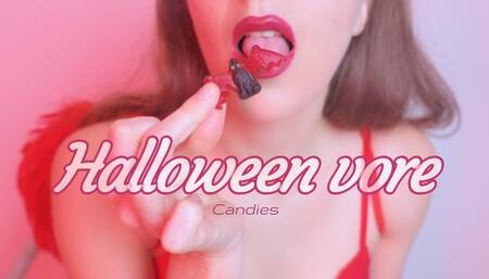 Giantess Swallows Gummy Candies