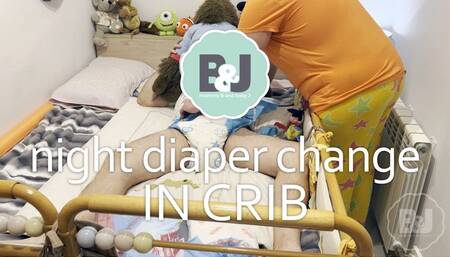 Night diaper change in crib