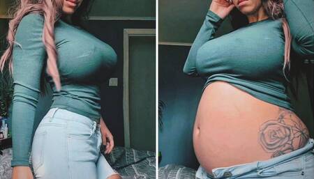 Drink too much water !!!!!! Belly go huge and full