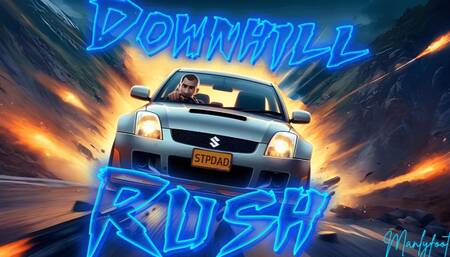 Downhill Rush - Intense Pedal Pumping and Brake Failure Action!