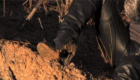 Leather Goddess Muddy Boots (WMV HD)