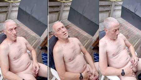 Grandpa Daddy Another Belly Cumshot Second Today Outdoor