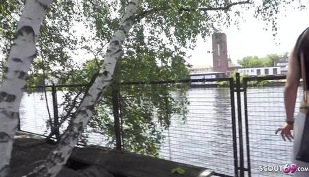 GERMAN SCOUT - Real Anal Sex Casting with German long labia Small Tits Wife