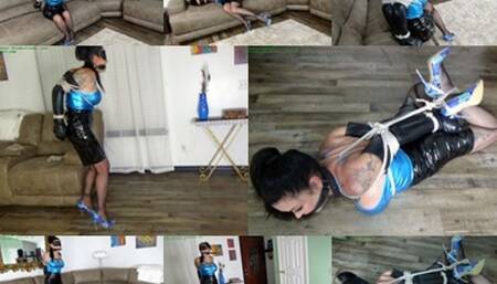 Bound, gagged & blindfolded she desperately tried to find the door out (MP4 SD 3500kbps)