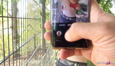 GERMAN SCOUT - REAL ANAL ORGASM OUTDOOR SEX FOR MINI TITS GIRL MINA AT STREET CASTING