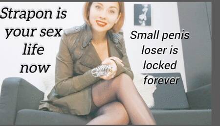 Strapon is your new sex life, chastity encouragement for a loser