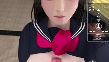 NTR Japanese Schoolgirl Babymaking sex with Best Friend - Hentai Game Friends