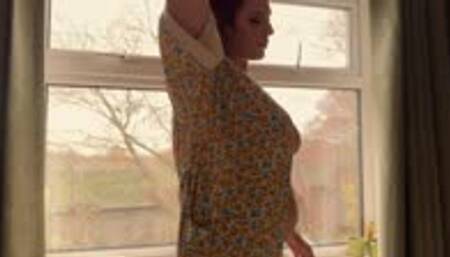 Watch me get ready for bed and relax with my legs open and pussy on show - The Voyeur