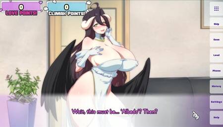 Waifu Hub S5 - Albedo [ XXX PARODY HENTAI Game PornPlay ] Ep.1 Sweet succubus STRIP TEASE !
