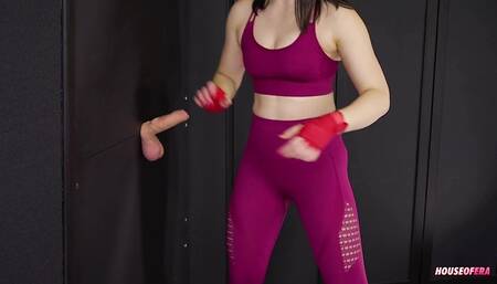 Gloryhole Handjob BALLBUSTING - I Destroy His Balls Era