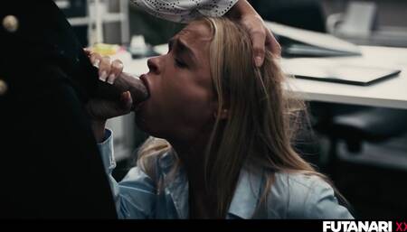 FUTA FUCK - Alexa Flexy Helps Coworker Release Stress By Taking LOADS Of Cum Inside Her Throat