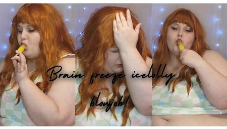 Getting brain freeze while giving blowjob
