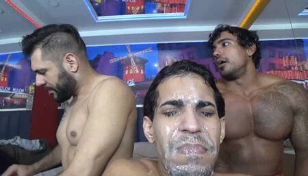 Sever e humiliation with two alphas males with a spit tsunami CLIP 8 - Daniel Santiago and Thalles Jones - Full version in Full HD