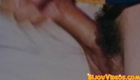 Curly hottie Kip Noll chokes his massive dick through savage cock stroking