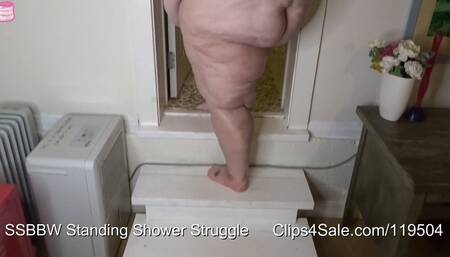 SSBBW Standing Shower Struggle (720p)