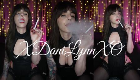 Smoking 120s Wearing Sexy Black Outfit
