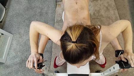 face sitting and pegged while tied up and blindfolded