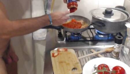 Pasta Passion: A Dish Served with a Dash of Spice Showing Dick - 337